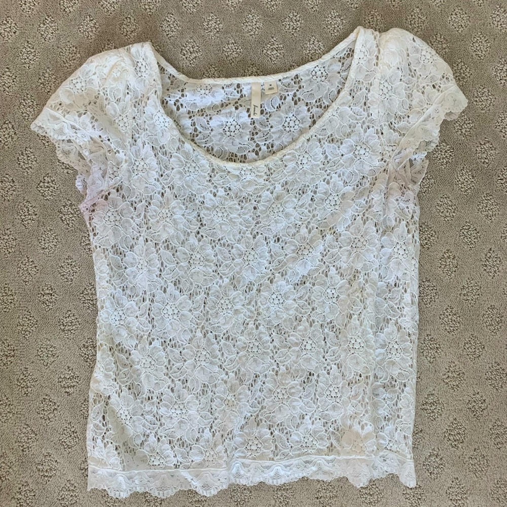 White lace blouse